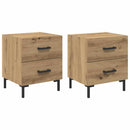 Natskab 2 pcs Artisan Egetræ 40 x 35 x 47,5 cm Konstrueret træ
