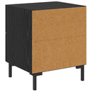Natskab 2 pcs Sort eg 40 x 35 x 47,5 cm Konstrueret træ