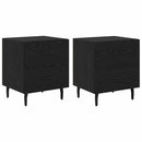 Natskab 2 pcs Sort eg 40 x 35 x 47,5 cm Konstrueret træ