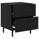 Natskab 2 pcs Sort eg 40 x 35 x 47,5 cm Konstrueret træ