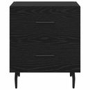 Natskab 2 pcs Sort eg 40 x 35 x 47,5 cm Konstrueret træ