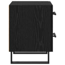 Natskab med skuffe Sort eg 40 x 35 x 47,5 cm Konstrueret træ