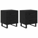 Natskab 2 pcs Sort eg 40 x 35 x 47,5 cm Konstrueret træ