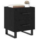 Natskab 2 pcs Sort eg 40 x 35 x 47,5 cm Konstrueret træ