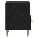 Sengebord med skuffe Sort 40 x 35 x 47,5 cm Konstrueret træ