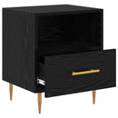 Sengebord 2 pcs Sort 40 x 35 x 47,5 cm Konstrueret træ