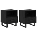 Natskab 2 pcs Sort eg 40 x 35 x 47,5 cm Konstrueret træ