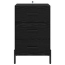 Natskab med skuffe Sort eg 40 x 40 x 66 cm Konstrueret træ