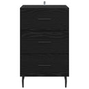 Natskab med skuffe Sort eg 40 x 40 x 66 cm Konstrueret træ