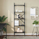 Bogreol Sort eg 56 x 32 x 174 cm Konstrueret træ