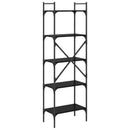 Bogreol Sort eg 56 x 32 x 174 cm Konstrueret træ
