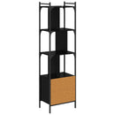 Bogreol Sort eg 44,5 x 30 x 154,5 cm Konstrueret træ