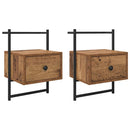 Natskab 2 pcs Gammelt træ 35 x 30 x 51 cm Konstrueret træ