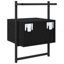 Natskab 2 pcs Sort eg 35 x 30 x 51 cm Konstrueret træ