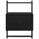 Natskab 2 pcs Sort eg 35 x 30 x 51 cm Konstrueret træ