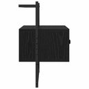 Natskab 2 pcs Sort eg 35 x 30 x 51 cm Konstrueret træ