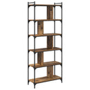 Bogreol Gammelt træ 76 x 32 x 192 cm Konstrueret træ