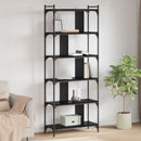 Bogreol Sort eg 76 x 32 x 192 cm Konstrueret træ