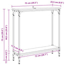 Konsolbord Gammelt træ 75 x 22,5 x 75 cm Konstrueret træ