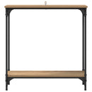 Konsolbord Artisan Egetræ 75 x 22,5 x 75 cm Konstrueret træ