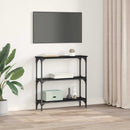 Konsolbord Sort eg 75 x 22,5 x 75 cm Konstrueret træ