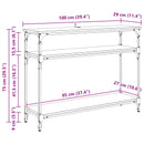 Konsolbord Artisan Egetræ 100 x 29 x 75 cm Konstrueret træ
