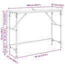 Konsolbord Artisan Egetræ 100 x 32 x 75 cm Konstrueret træ