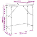 Konsolbord Sort eg 75 x 32 x 75 cm Konstrueret træ