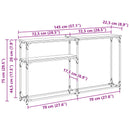 Konsolbord Artisan Egetræ 145 x 22,5 x 75 cm Konstrueret træ