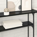 Konsolbord Sort eg 146 x 22.5 x 75 cm Konstrueret træ