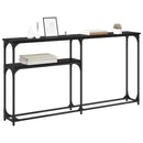 Konsolbord Sort eg 146 x 22.5 x 75 cm Konstrueret træ