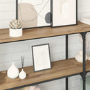 Konsolbord Artisan Egetræ 150 x 29 x 75 cm Samlet træ og metal