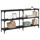 Konsolbord Sort eg 150 x 29 x 75 cm Samlet træ og metal