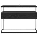 Konsolbord med skuffe Sort eg 100 x 40 x 75 cm Konstrueret træ