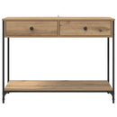 Konsolbord Artisan Egetræ 100 x 34,5 x 75 cm Konstrueret træ
