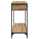 Konsolbord Artisan Egetræ 100 x 34,5 x 75 cm Konstrueret træ