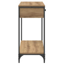 Konsolbord Artisan Egetræ 75 x 34,5 x 75 cm Konstrueret træ