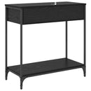 Konsolbord med skuffe Sort eg 75 x 34,5 x 75 cm Konstrueret træ