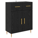 Sideboard Sort eg 69,5 x 34 x 90 cm Konstrueret træ