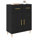 Sideboard Sort eg 69,5 x 34 x 90 cm Konstrueret træ