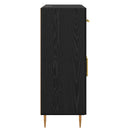 Sideboard med skuffe Sort eg 69,5 x 34 x 90 cm Konstrueret træ