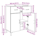 Sideboard Artisan Egetræ 69,5 x 34 x 90 cm Konstrueret træ