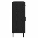 Sideboard med skuffe Sort eg 69,5 x 34 x 90 cm Konstrueret træ