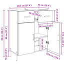 Sideboard Sort eg 69,5 x 34 x 90 cm Konstrueret træ