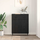 Sideboard med skuffe Sort eg 69,5 x 34 x 90 cm Konstrueret træ