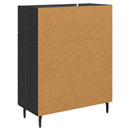 Sideboard med skuffe Sort eg 69,5 x 34 x 90 cm Konstrueret træ