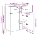 Sideboard Sort eg 69,5 x 34 x 90 cm Konstrueret træ