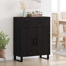 Sideboard Sort eg 69,5 x 34 x 90 cm Konstrueret træ
