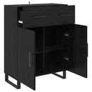 Sideboard Sort eg 69,5 x 34 x 90 cm Konstrueret træ