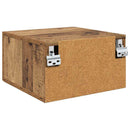 Vægmonteret natbord Gammelt træ 35 x 35 x 20 cm Konstrueret træ